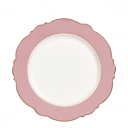 ASSIETTE A DESSERT MME RECAMIER  ROSE