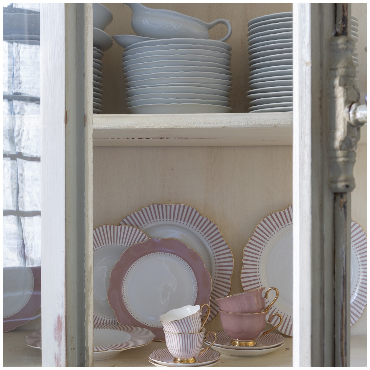 ASSIETTE PLATE  ROSE MME RECAMIER  ROSE