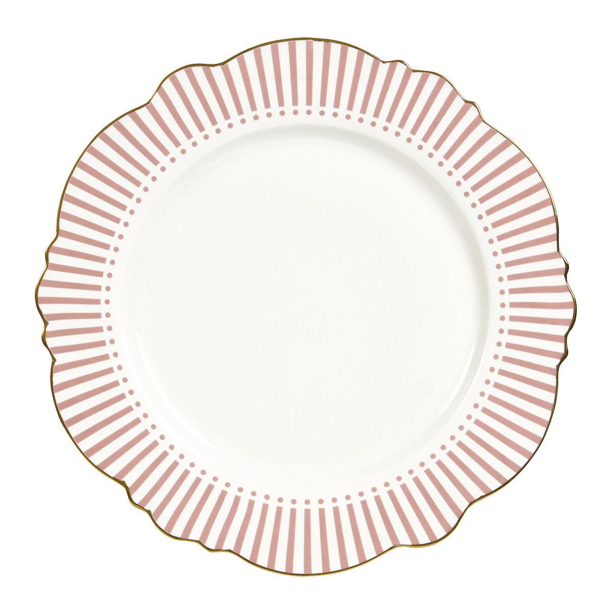 ASSIETTE PLATE  ROSE MME RECAMIER  ROSE