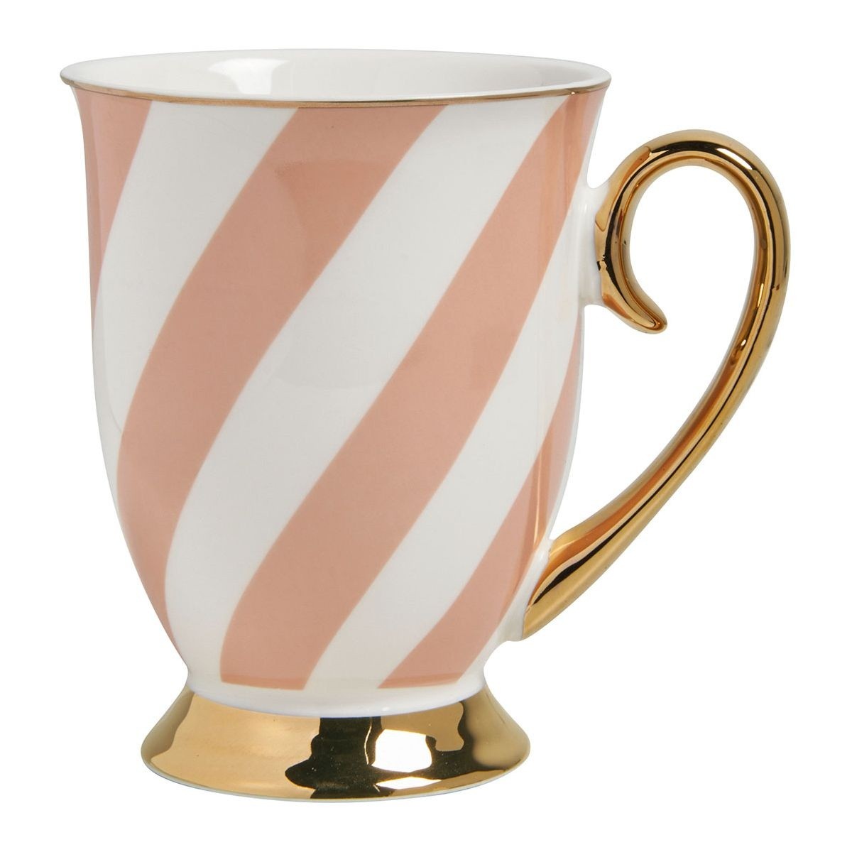 MUG MME DE RECAMIER RAYURE PASTEL ROSE 