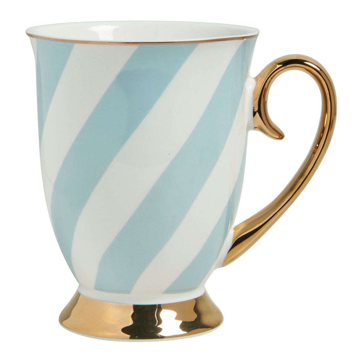 MUG MME DE RECAMIER RAYURE  PASTEL BLEU