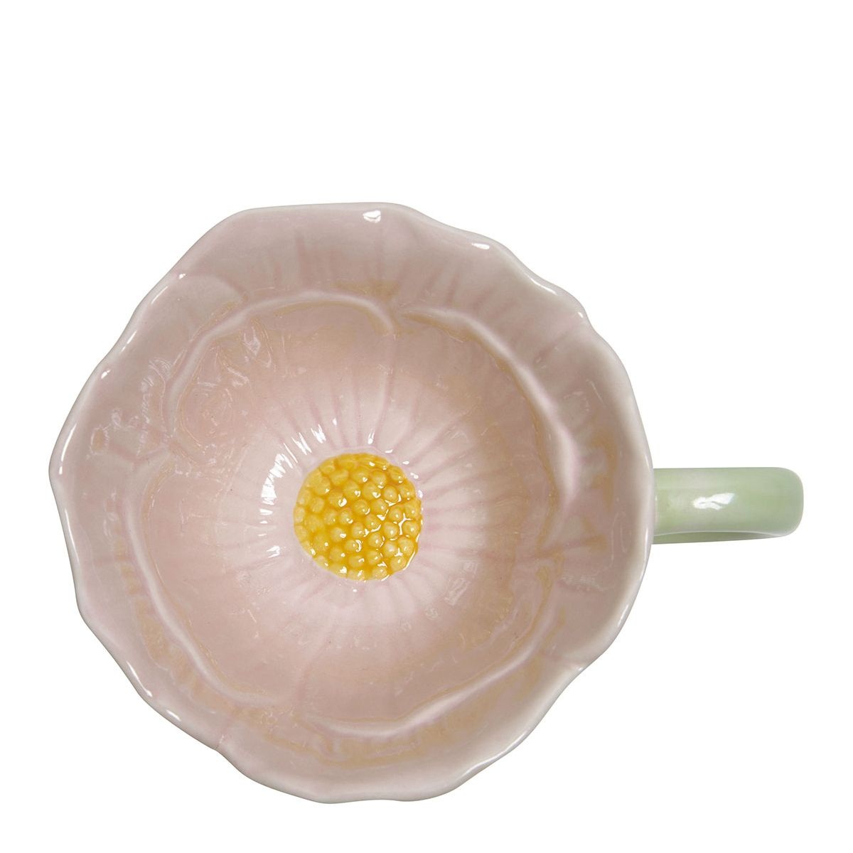 TASSE À THÉ TULIPE EN GRÈS ROSE CLAIR 13,1 X 6,5