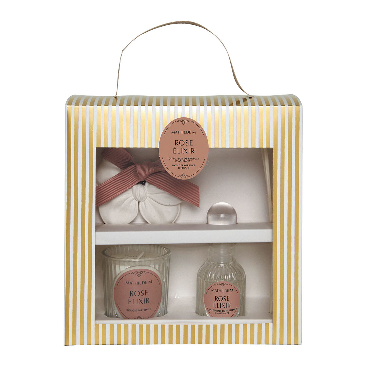 COFFRET DÉCOUVERTE DIFFUSEUR BOUGIE ET DÉCOR PARFUMÉ - ROSE ÉLIXIR