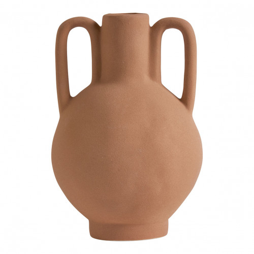 VASE DECORATIF AMPHORE EN CERAMIQUE TERACOTTA MAT